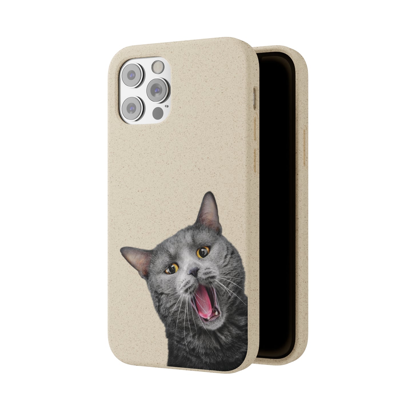 Biodegradable Cat Lover Phone Case – Eco-Friendly, Wireless Charging, Plant-Based Materials | Multiple Sizes Available