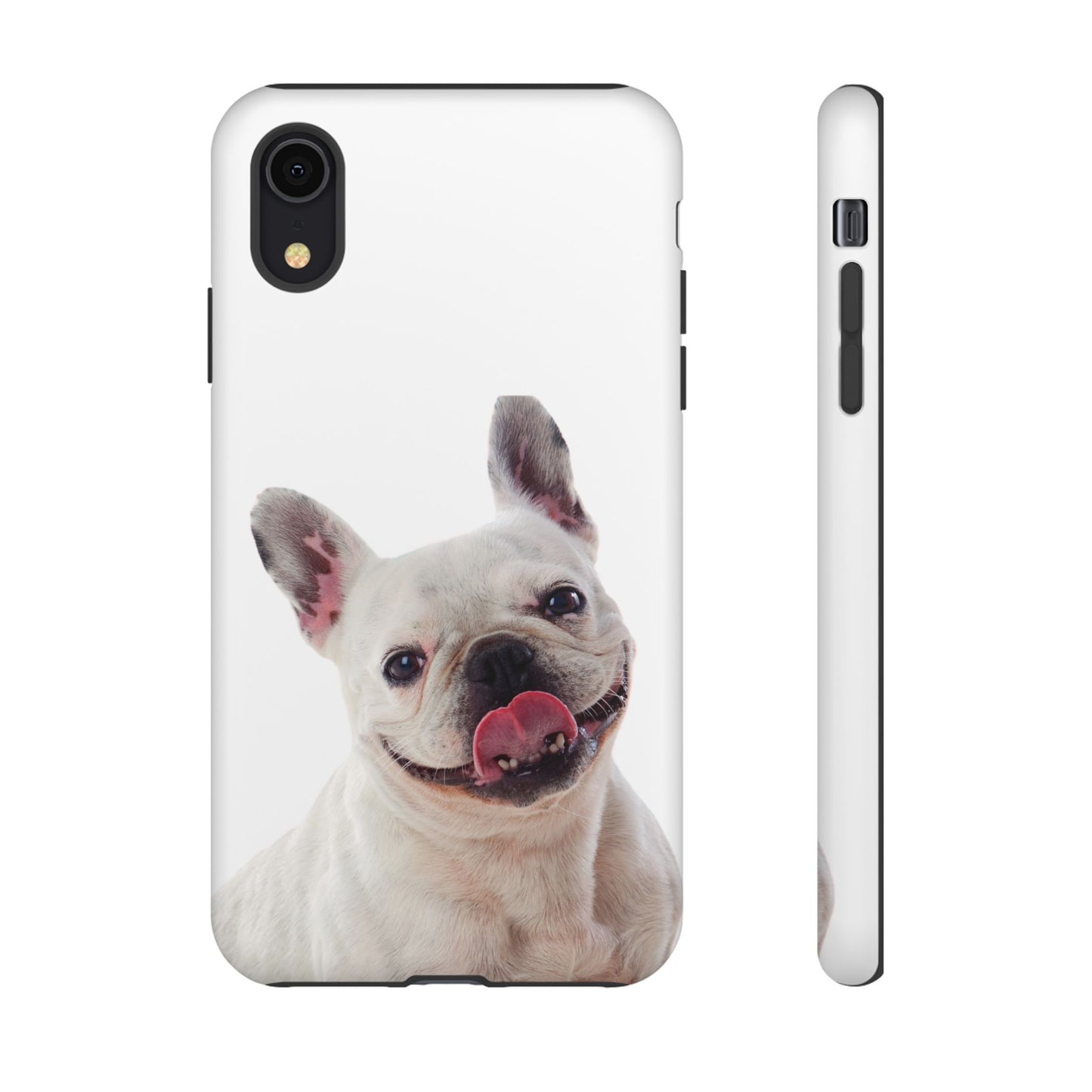 Adorable French Bulldog Protective Phone Case – Dual Layer, Wireless Charging Support | iPhone, Samsung, Google