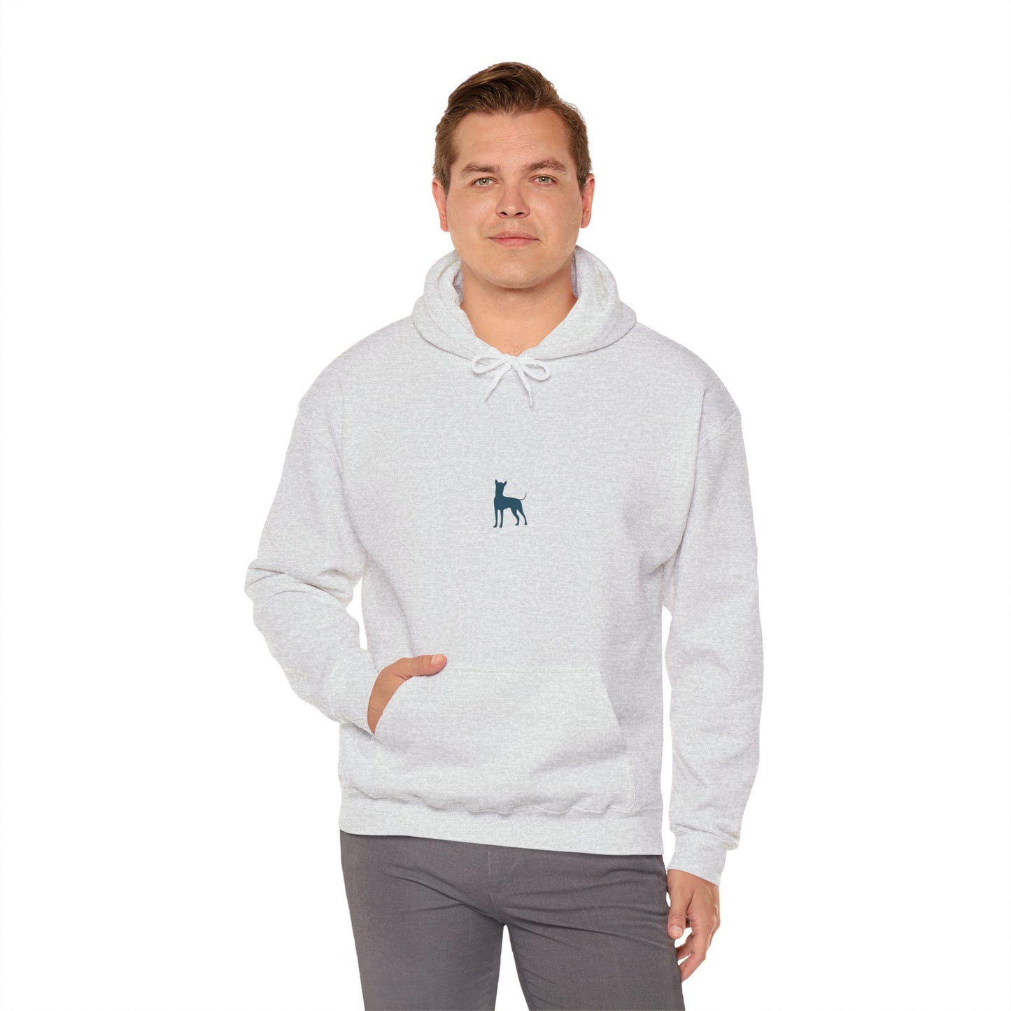 Minimalist Dog Silhouette Unisex Hoodie – Cozy Cotton Blend, Stylish & Warm | Pet Lover Apparel