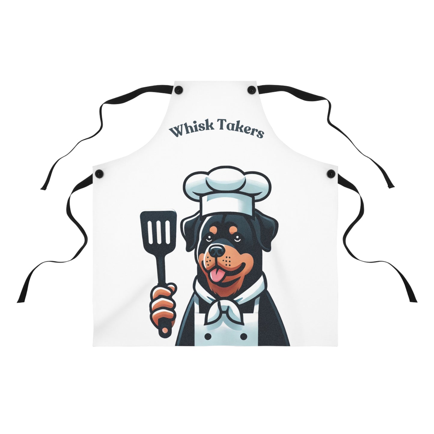 Rottweiler Chef 'Whisk Takers' Poly Twill Apron – Stylish, Fun & Durable Cooking Accessory