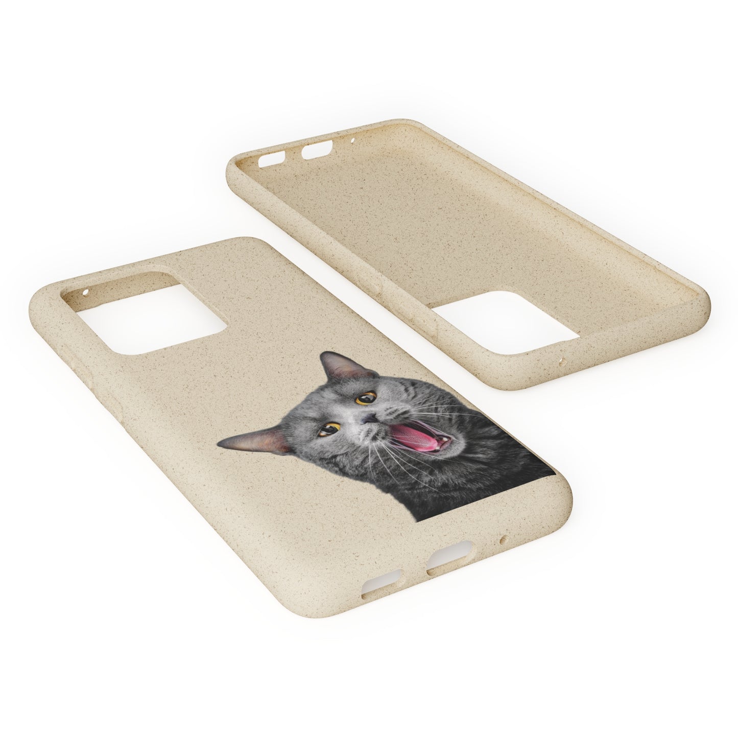 Biodegradable Cat Lover Phone Case – Eco-Friendly, Wireless Charging, Plant-Based Materials | Multiple Sizes Available