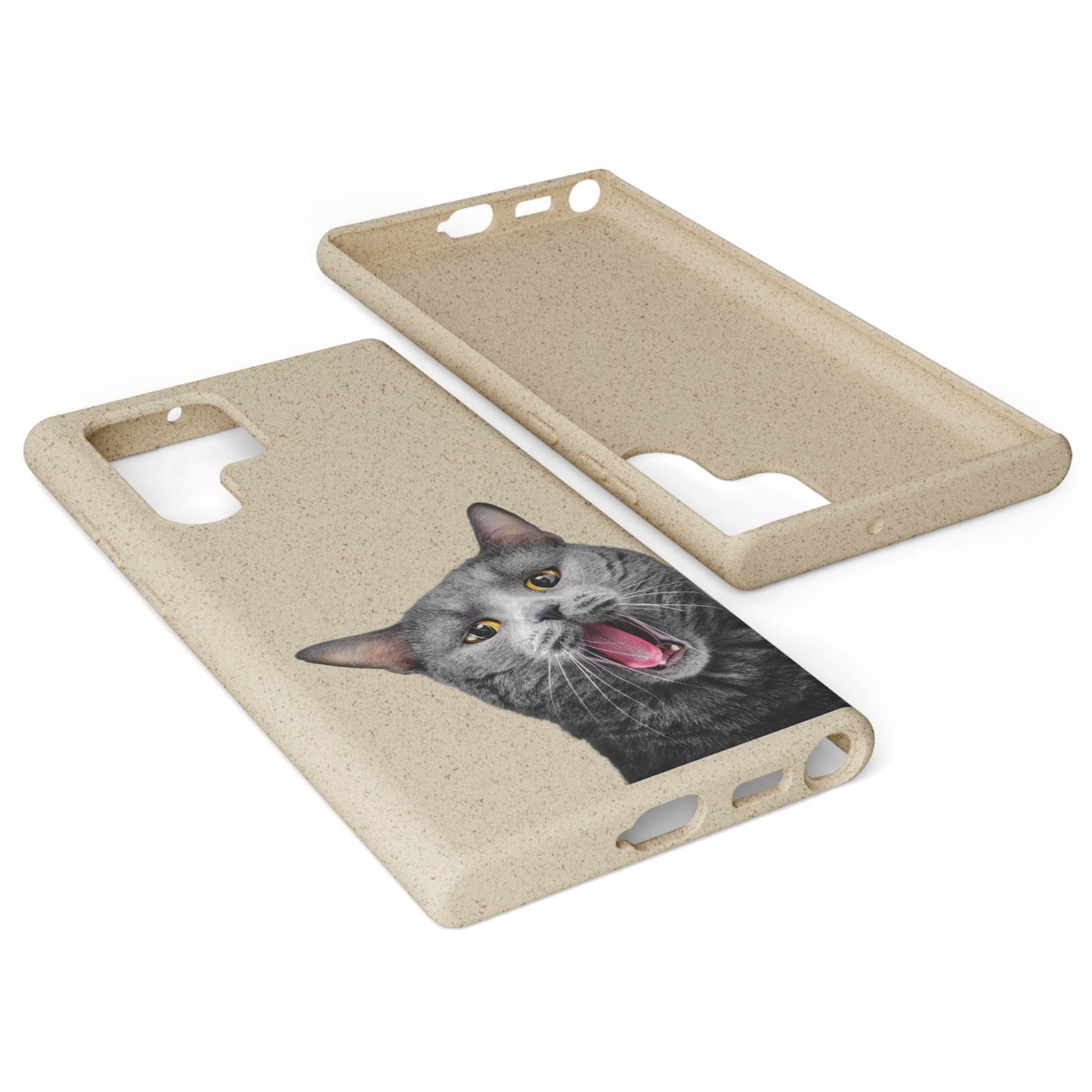 Biodegradable Cat Lover Phone Case – Eco-Friendly, Wireless Charging, Plant-Based Materials | Multiple Sizes Available