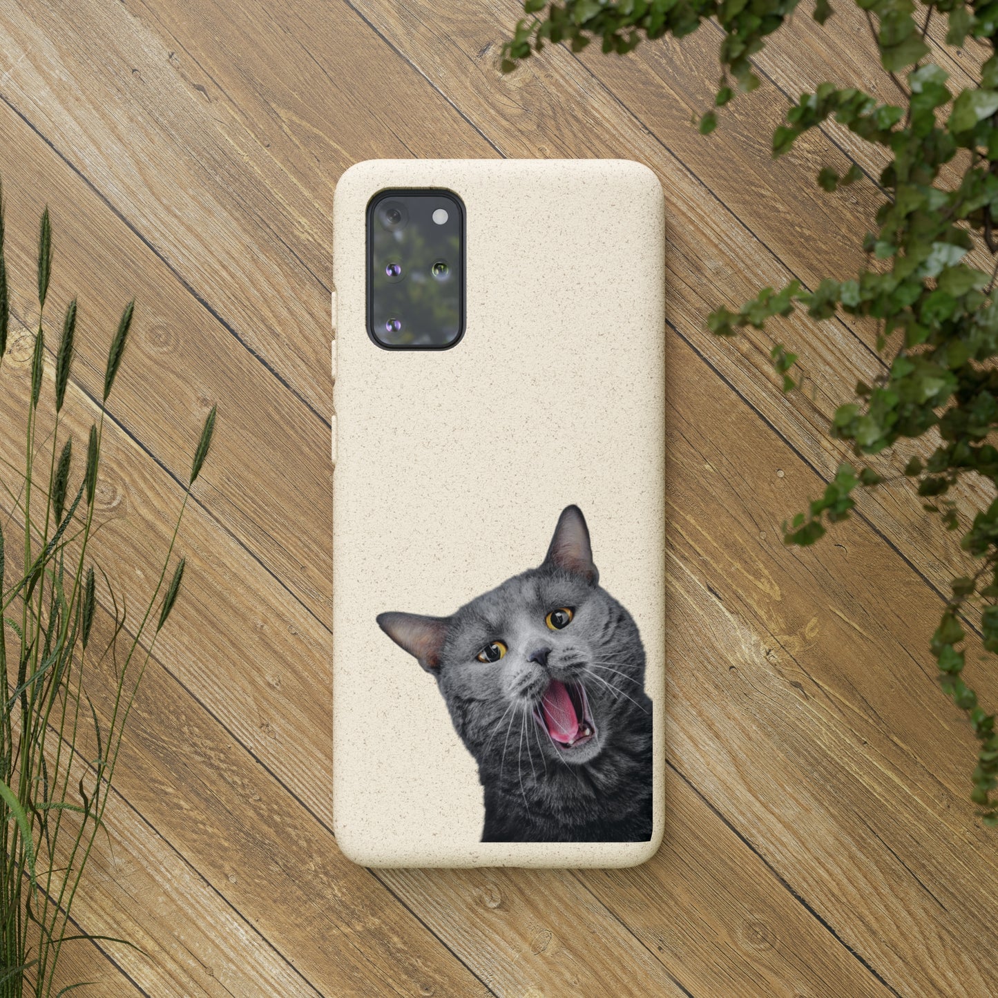 Biodegradable Cat Lover Phone Case – Eco-Friendly, Wireless Charging, Plant-Based Materials | Multiple Sizes Available