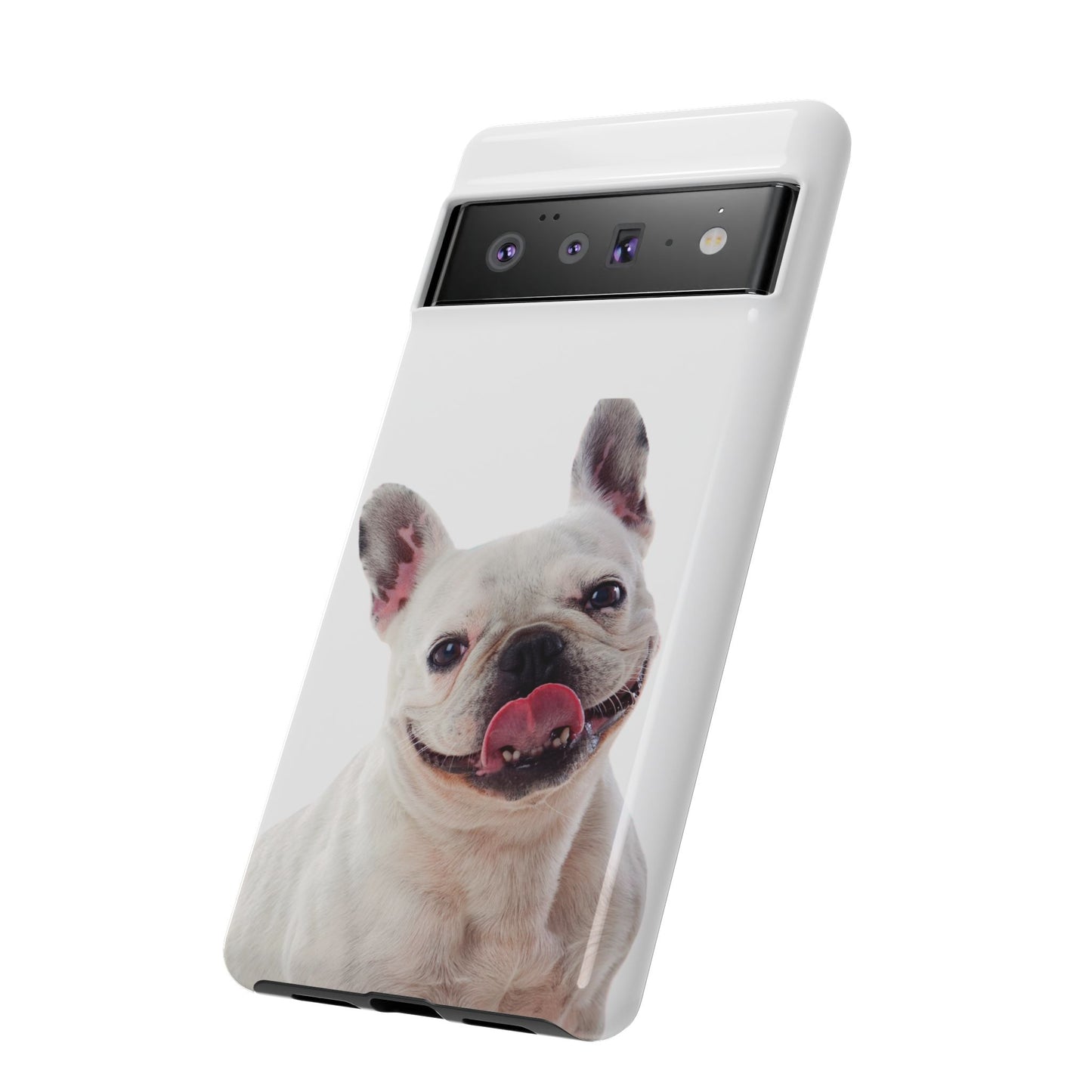 Adorable French Bulldog Protective Phone Case – Dual Layer, Wireless Charging Support | iPhone, Samsung, Google