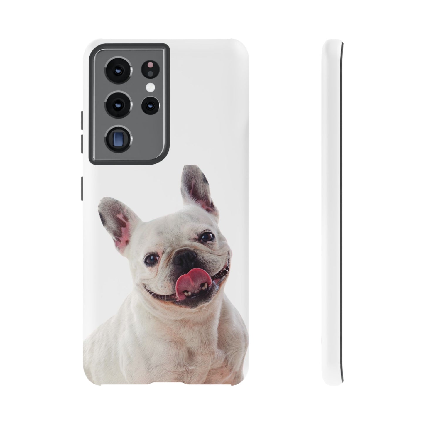 Adorable French Bulldog Protective Phone Case – Dual Layer, Wireless Charging Support | iPhone, Samsung, Google