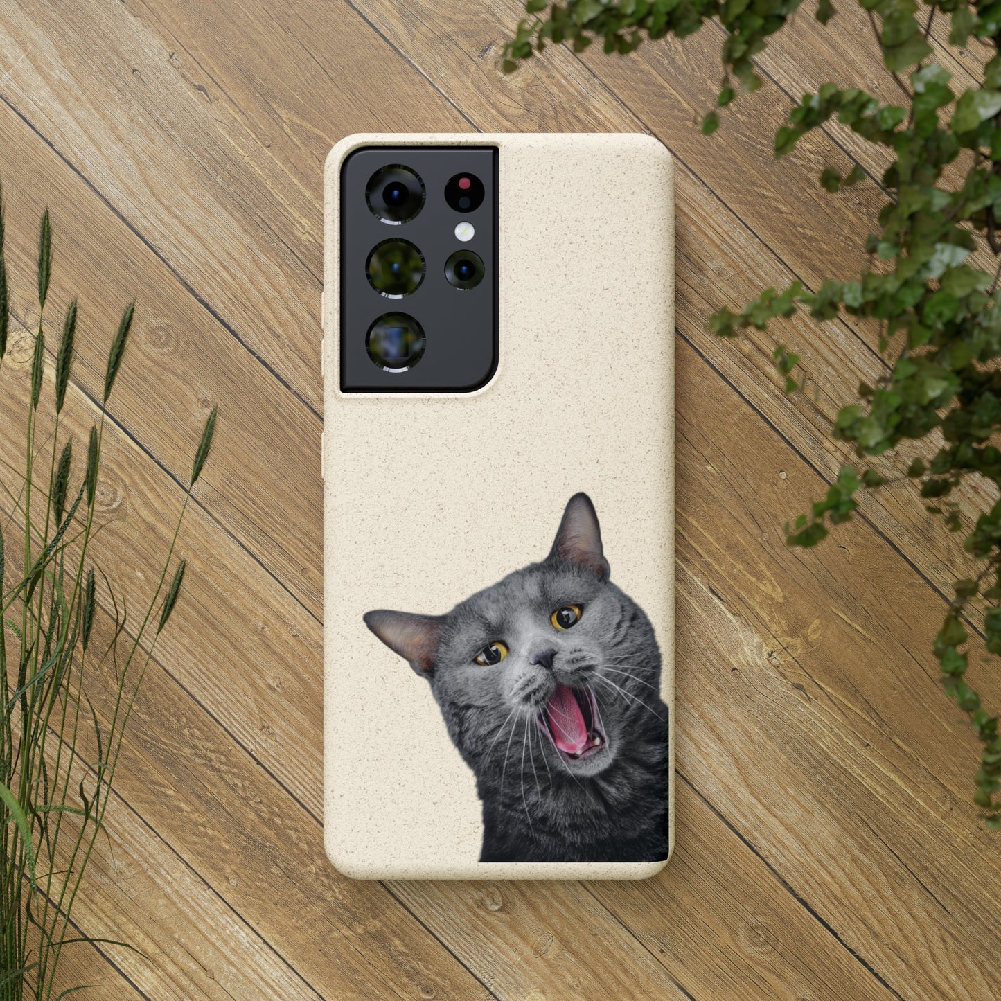 Biodegradable Cat Lover Phone Case – Eco-Friendly, Wireless Charging, Plant-Based Materials | Multiple Sizes Available