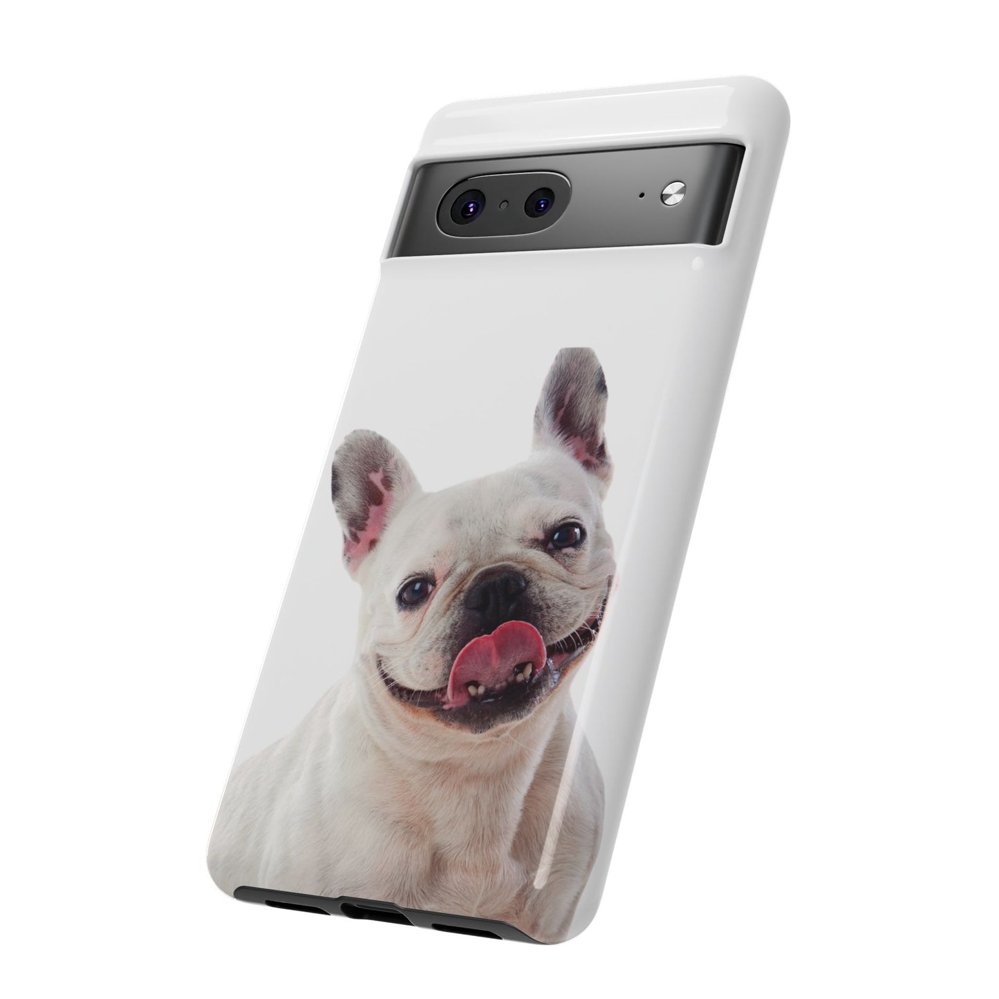 Adorable French Bulldog Protective Phone Case – Dual Layer, Wireless Charging Support | iPhone, Samsung, Google