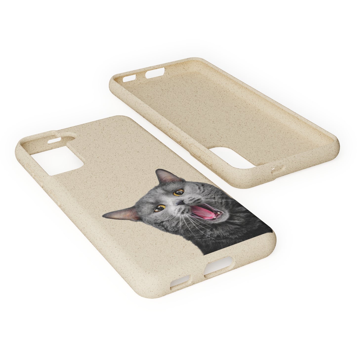 Biodegradable Cat Lover Phone Case – Eco-Friendly, Wireless Charging, Plant-Based Materials | Multiple Sizes Available