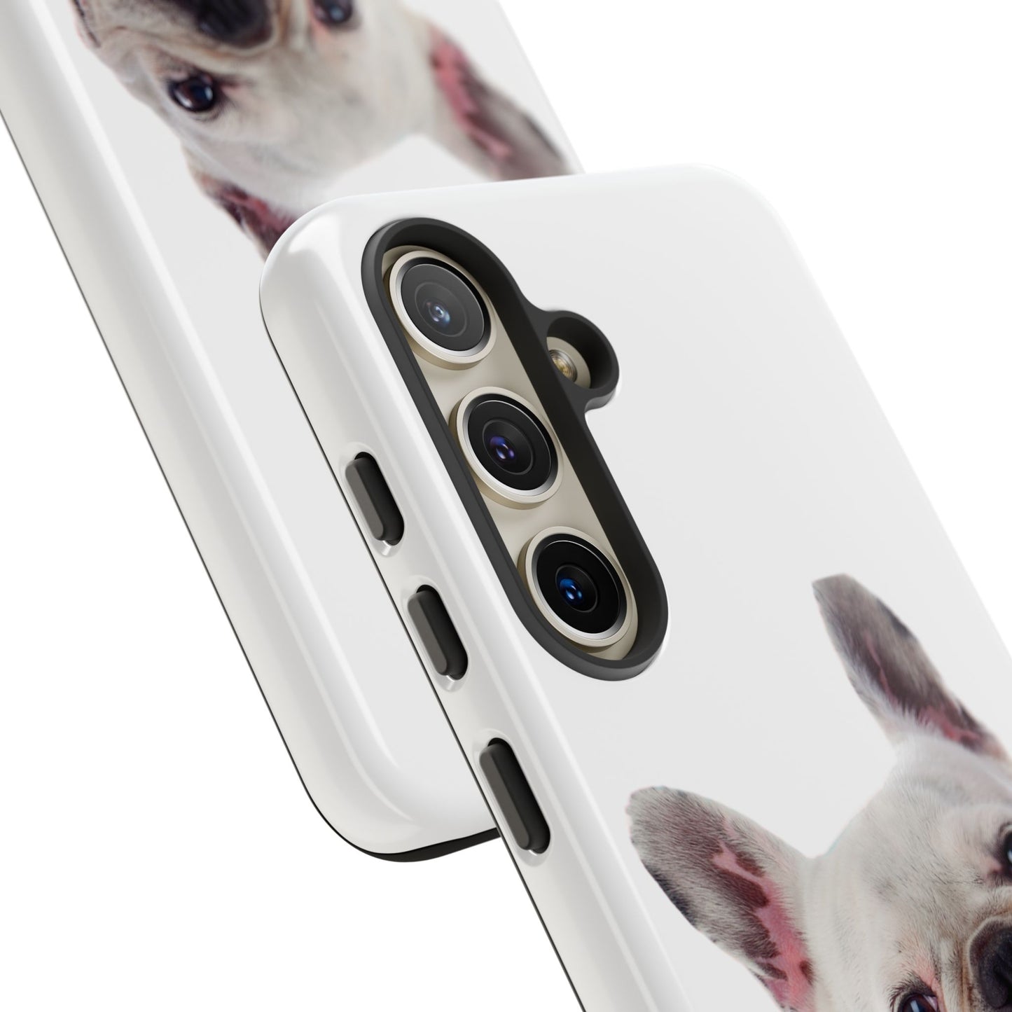 Adorable French Bulldog Protective Phone Case – Dual Layer, Wireless Charging Support | iPhone, Samsung, Google