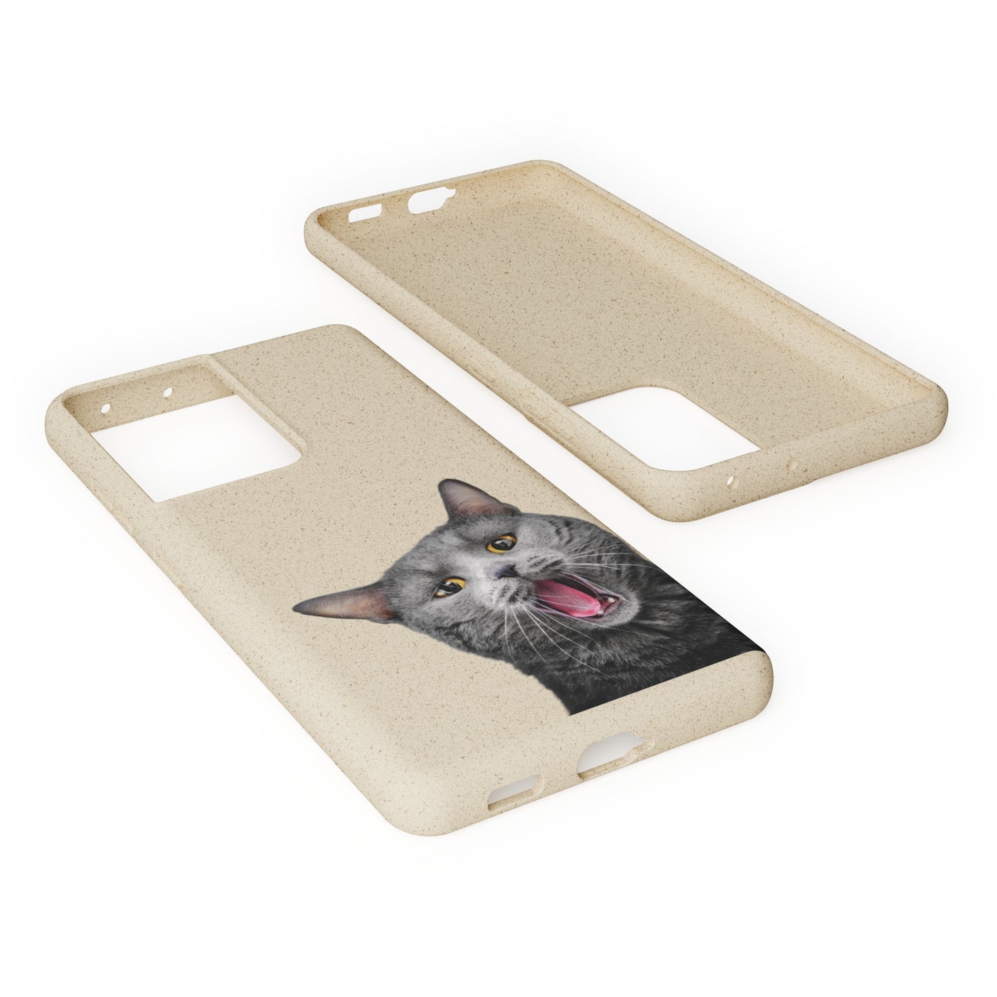 Biodegradable Cat Lover Phone Case – Eco-Friendly, Wireless Charging, Plant-Based Materials | Multiple Sizes Available