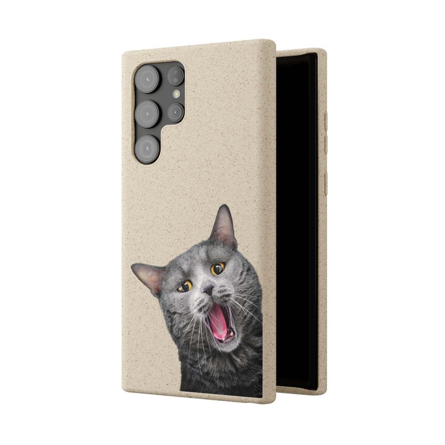 Biodegradable Cat Lover Phone Case – Eco-Friendly, Wireless Charging, Plant-Based Materials | Multiple Sizes Available