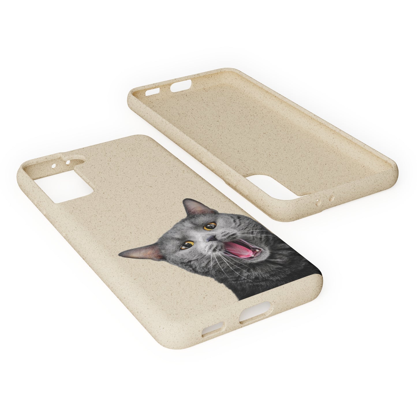 Biodegradable Cat Lover Phone Case – Eco-Friendly, Wireless Charging, Plant-Based Materials | Multiple Sizes Available