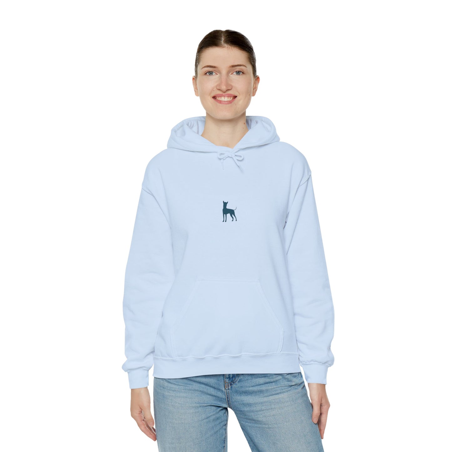 Minimalist Dog Silhouette Unisex Hoodie – Cozy Cotton Blend, Stylish & Warm | Pet Lover Apparel