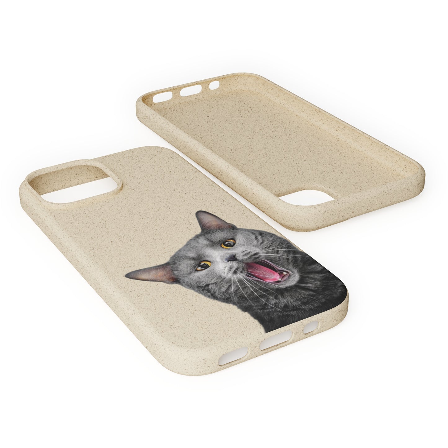 Biodegradable Cat Lover Phone Case – Eco-Friendly, Wireless Charging, Plant-Based Materials | Multiple Sizes Available