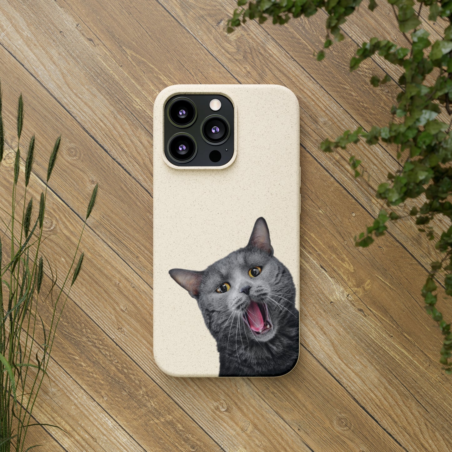 Biodegradable Cat Lover Phone Case – Eco-Friendly, Wireless Charging, Plant-Based Materials | Multiple Sizes Available