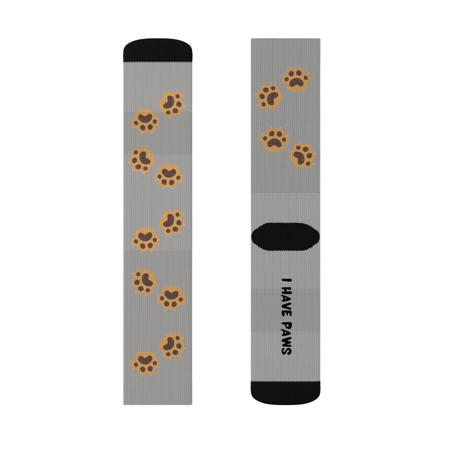 Paw Print Socks with 'I Have Paws' Design – Unisex, Comfortable & Fun | Pet Lover Apparel