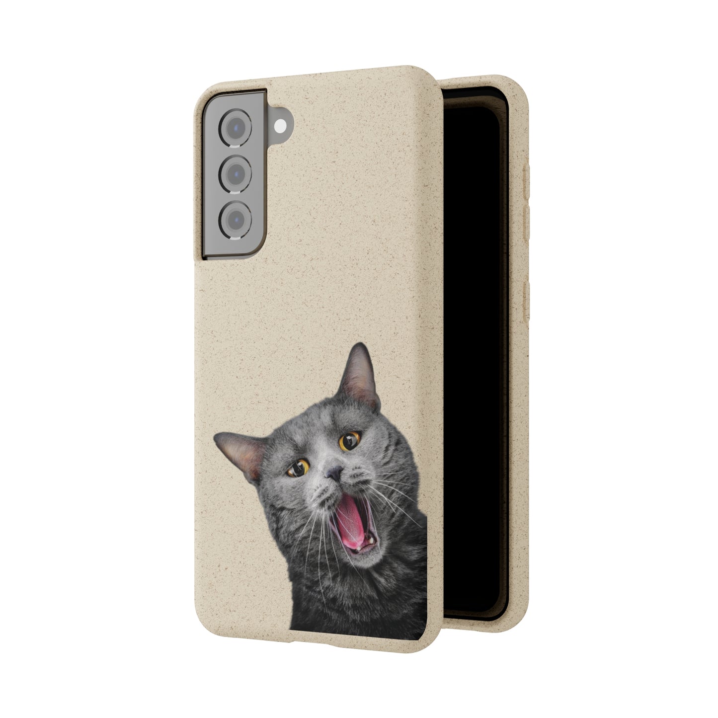 Biodegradable Cat Lover Phone Case – Eco-Friendly, Wireless Charging, Plant-Based Materials | Multiple Sizes Available