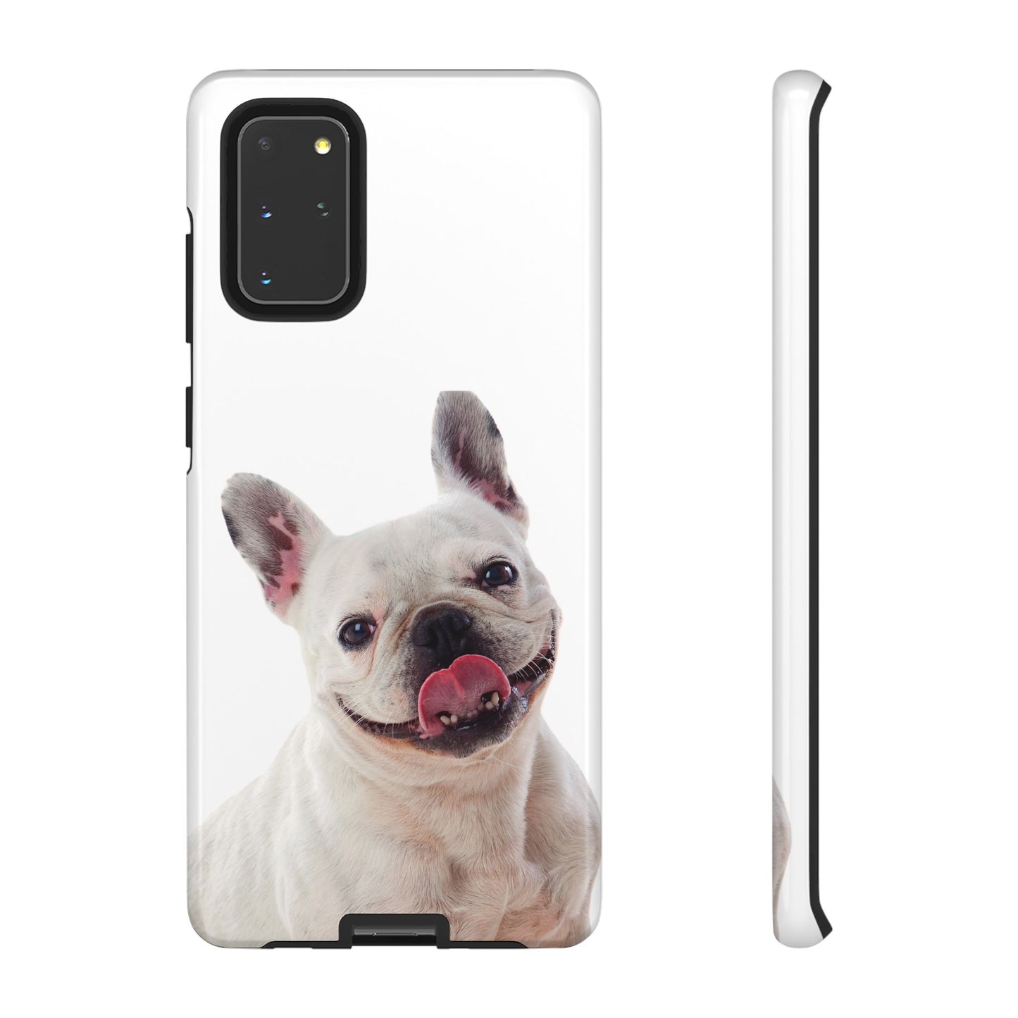 Adorable French Bulldog Protective Phone Case – Dual Layer, Wireless Charging Support | iPhone, Samsung, Google