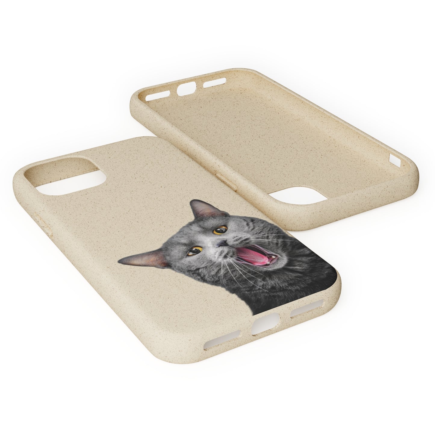 Biodegradable Cat Lover Phone Case – Eco-Friendly, Wireless Charging, Plant-Based Materials | Multiple Sizes Available