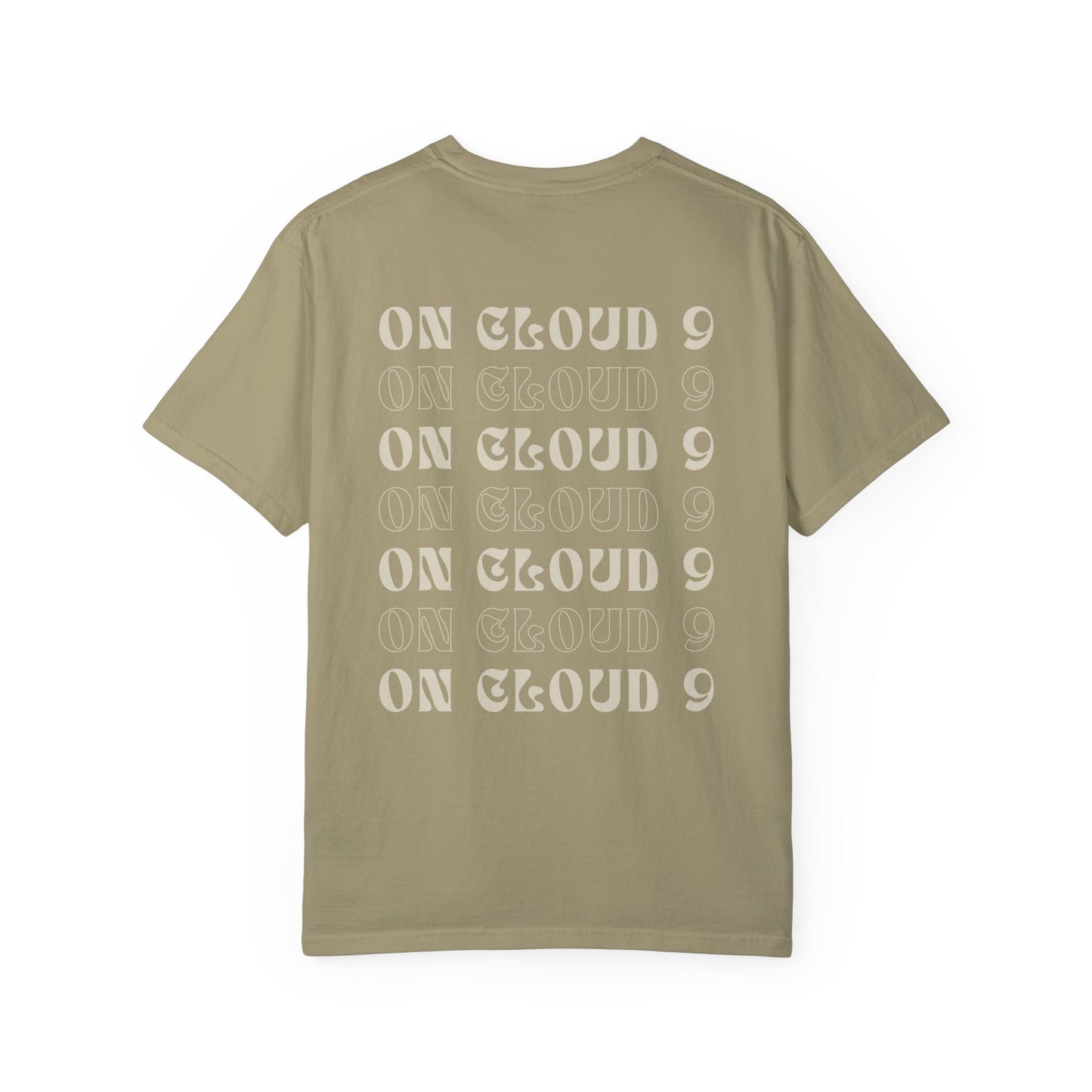 French Bulldog Pilot 'On Cloud 9' Unisex Khaki Garment-Dyed T-Shirt – Cozy, Stylish & Trendy