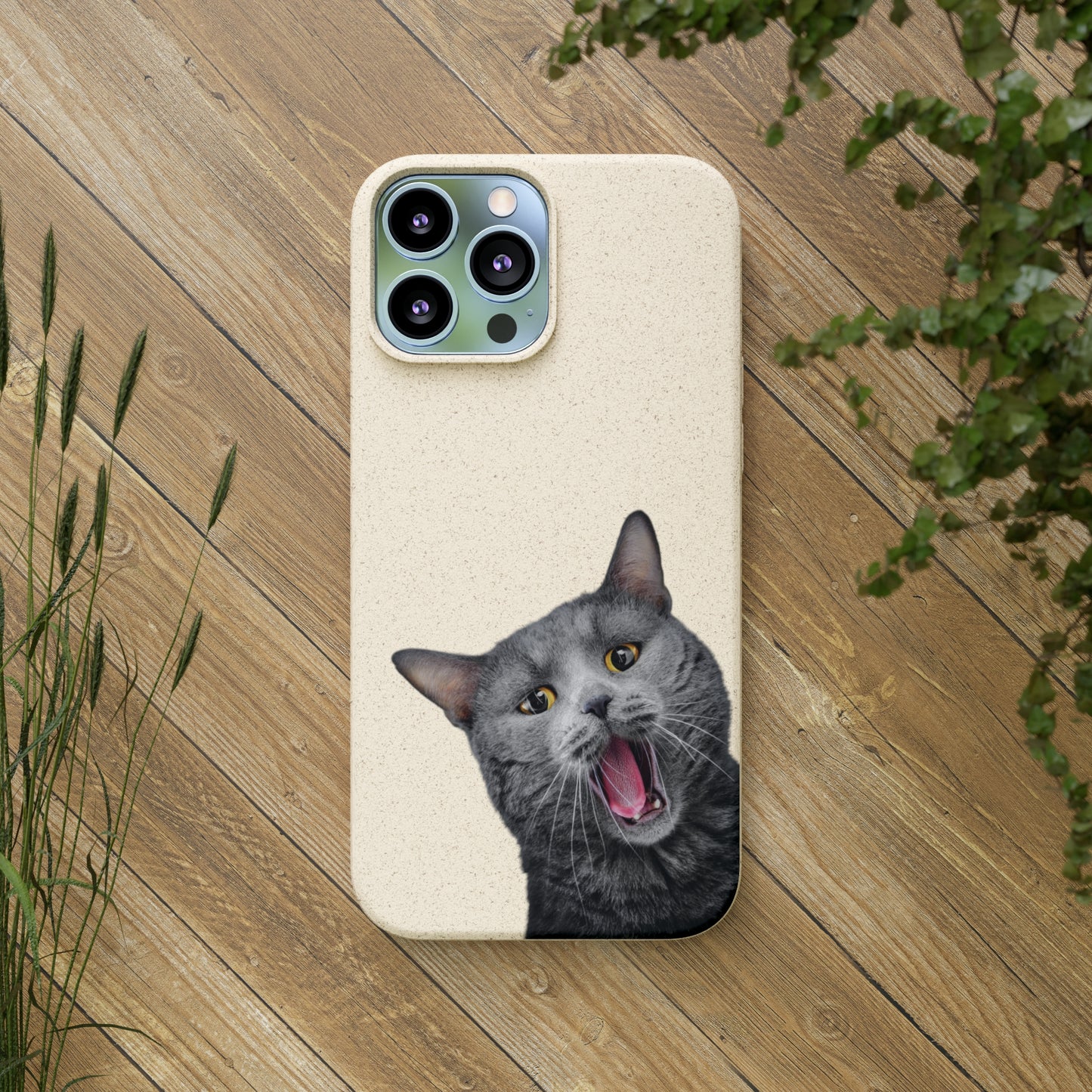 Biodegradable Cat Lover Phone Case – Eco-Friendly, Wireless Charging, Plant-Based Materials | Multiple Sizes Available