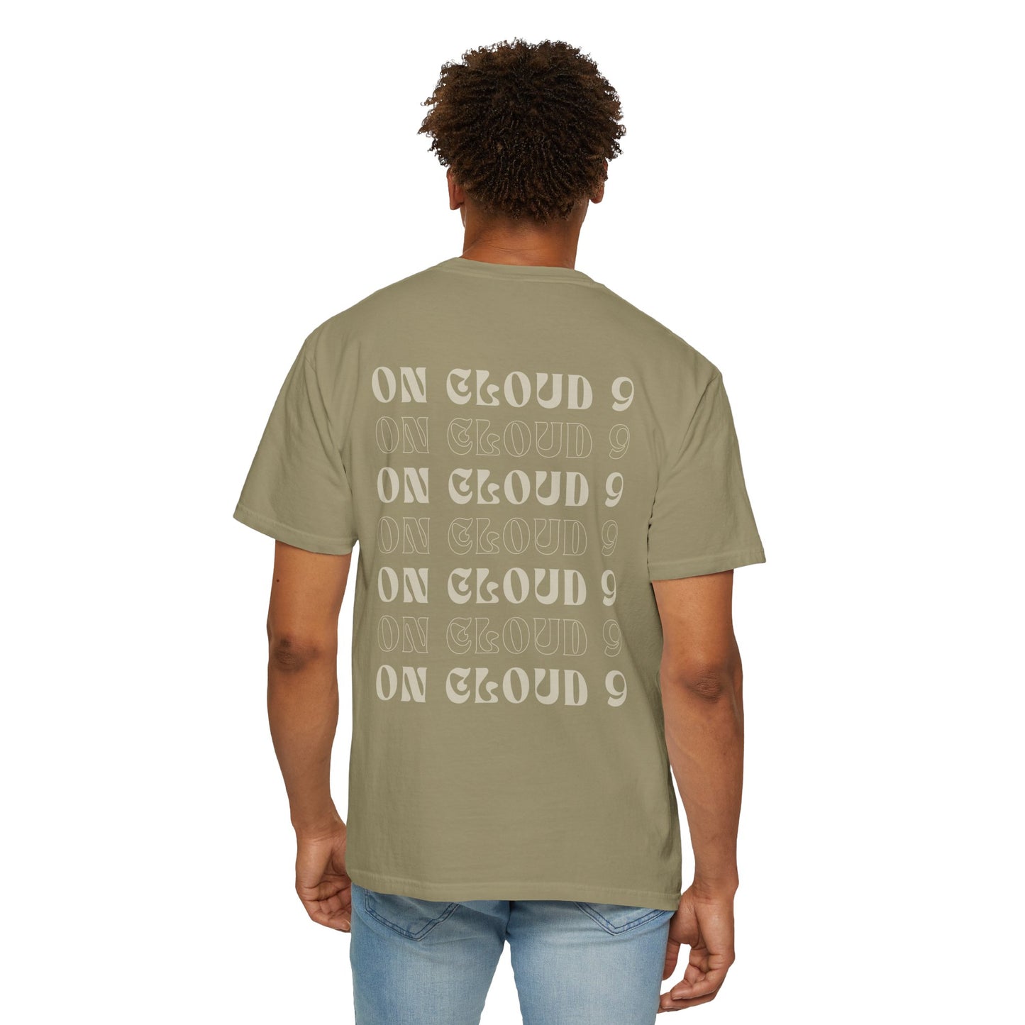 French Bulldog Pilot 'On Cloud 9' Unisex Khaki Garment-Dyed T-Shirt – Cozy, Stylish & Trendy