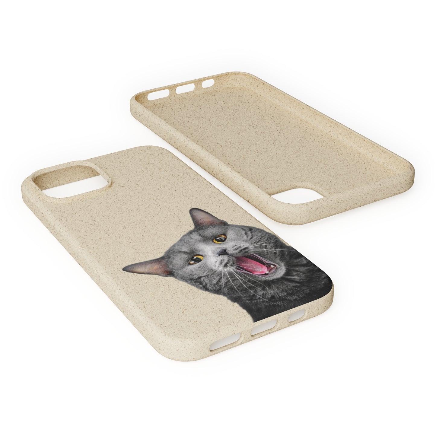 Biodegradable Cat Lover Phone Case – Eco-Friendly, Wireless Charging, Plant-Based Materials | Multiple Sizes Available