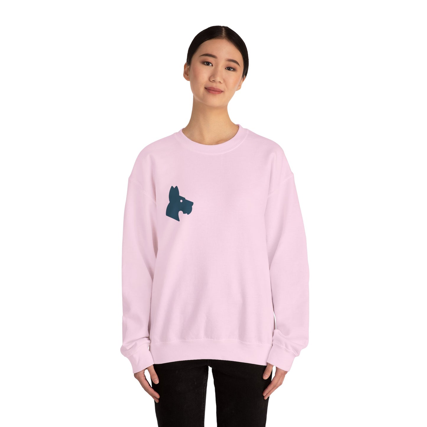 Minimalist Dog Silhouette Crewneck Sweatshirt - Cozy Blend, Ethically Made | Unisex Pet Lover Fashion