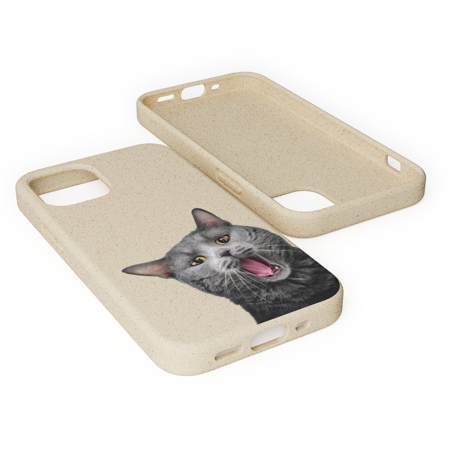 Biodegradable Cat Lover Phone Case – Eco-Friendly, Wireless Charging, Plant-Based Materials | Multiple Sizes Available