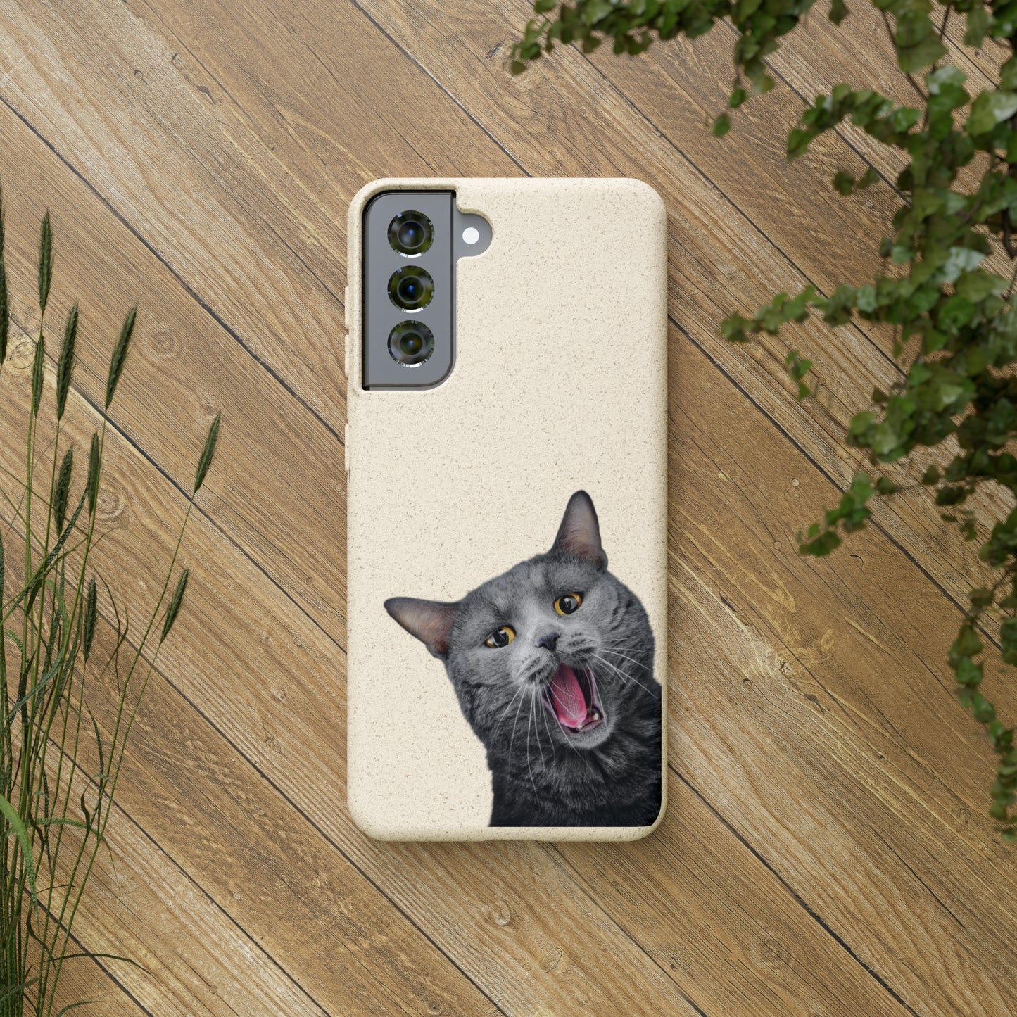 Biodegradable Cat Lover Phone Case – Eco-Friendly, Wireless Charging, Plant-Based Materials | Multiple Sizes Available