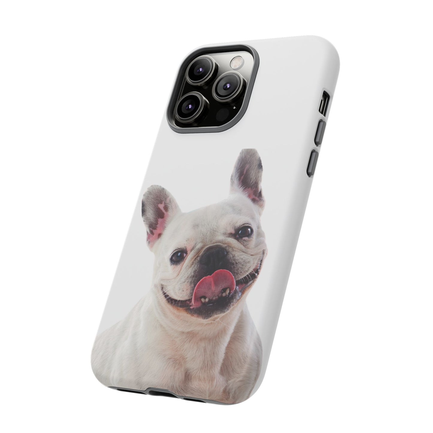 Adorable French Bulldog Protective Phone Case – Dual Layer, Wireless Charging Support | iPhone, Samsung, Google