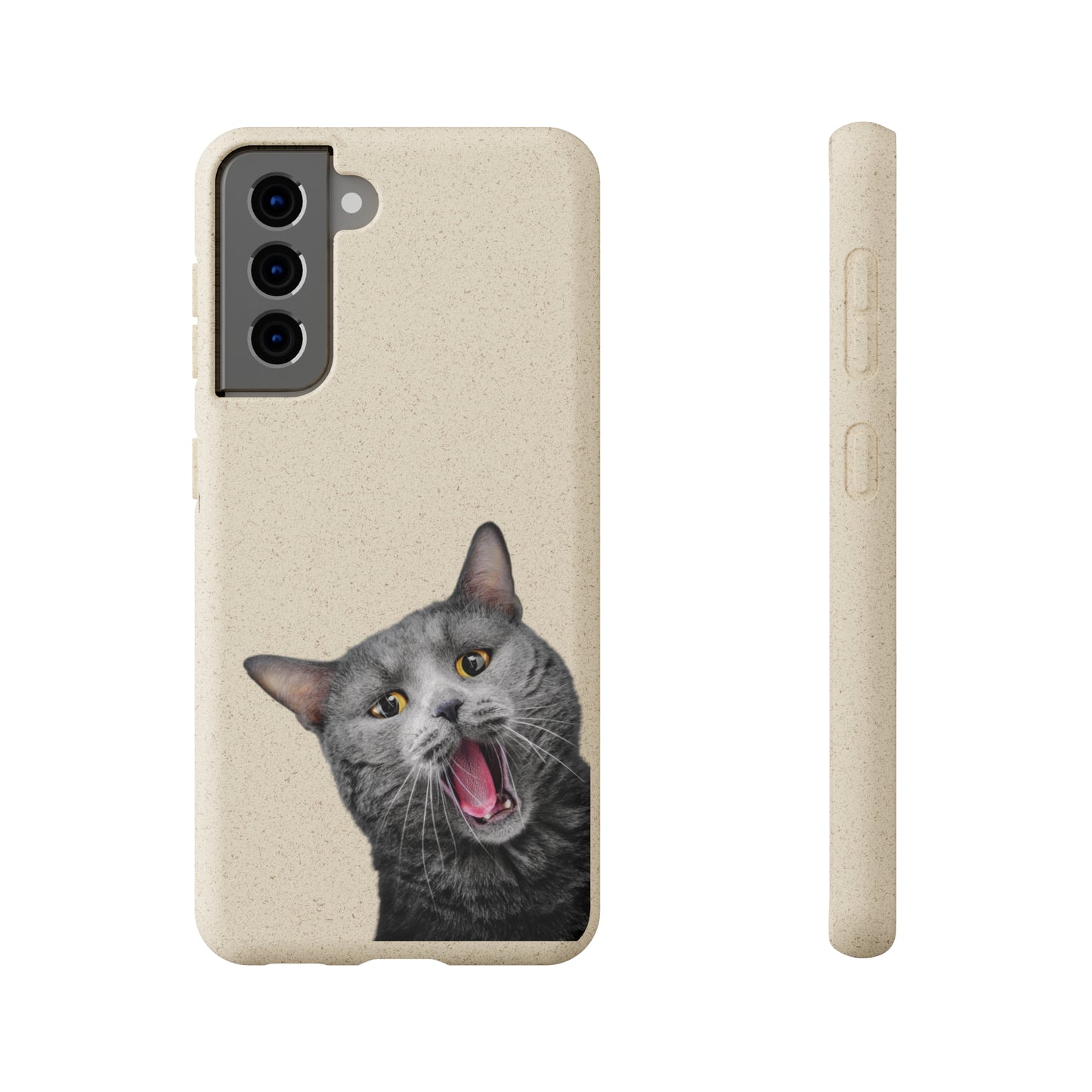 Biodegradable Cat Lover Phone Case – Eco-Friendly, Wireless Charging, Plant-Based Materials | Multiple Sizes Available