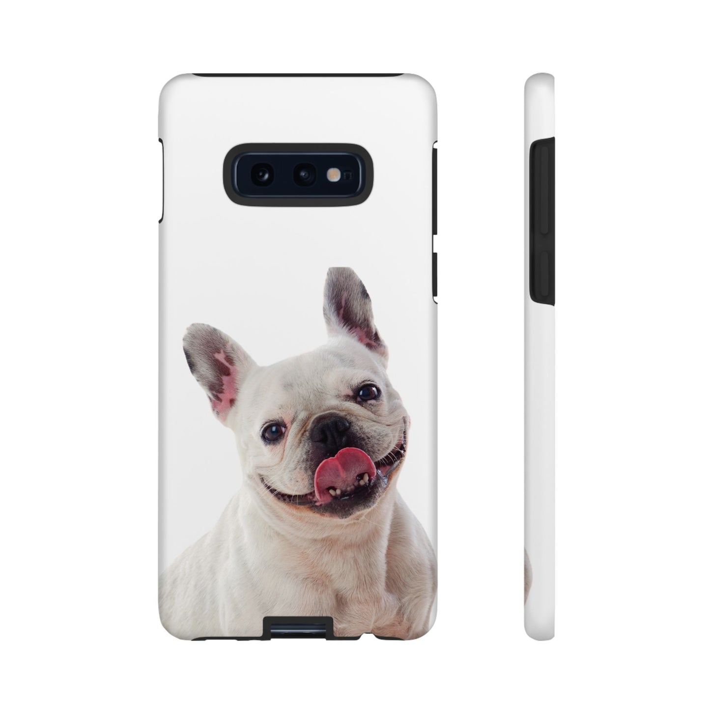 Adorable French Bulldog Protective Phone Case – Dual Layer, Wireless Charging Support | iPhone, Samsung, Google