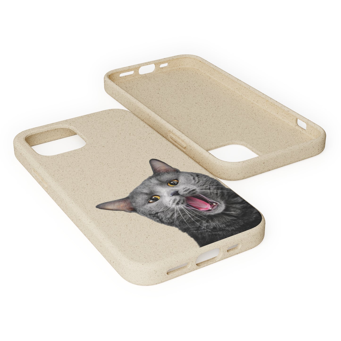 Biodegradable Cat Lover Phone Case – Eco-Friendly, Wireless Charging, Plant-Based Materials | Multiple Sizes Available