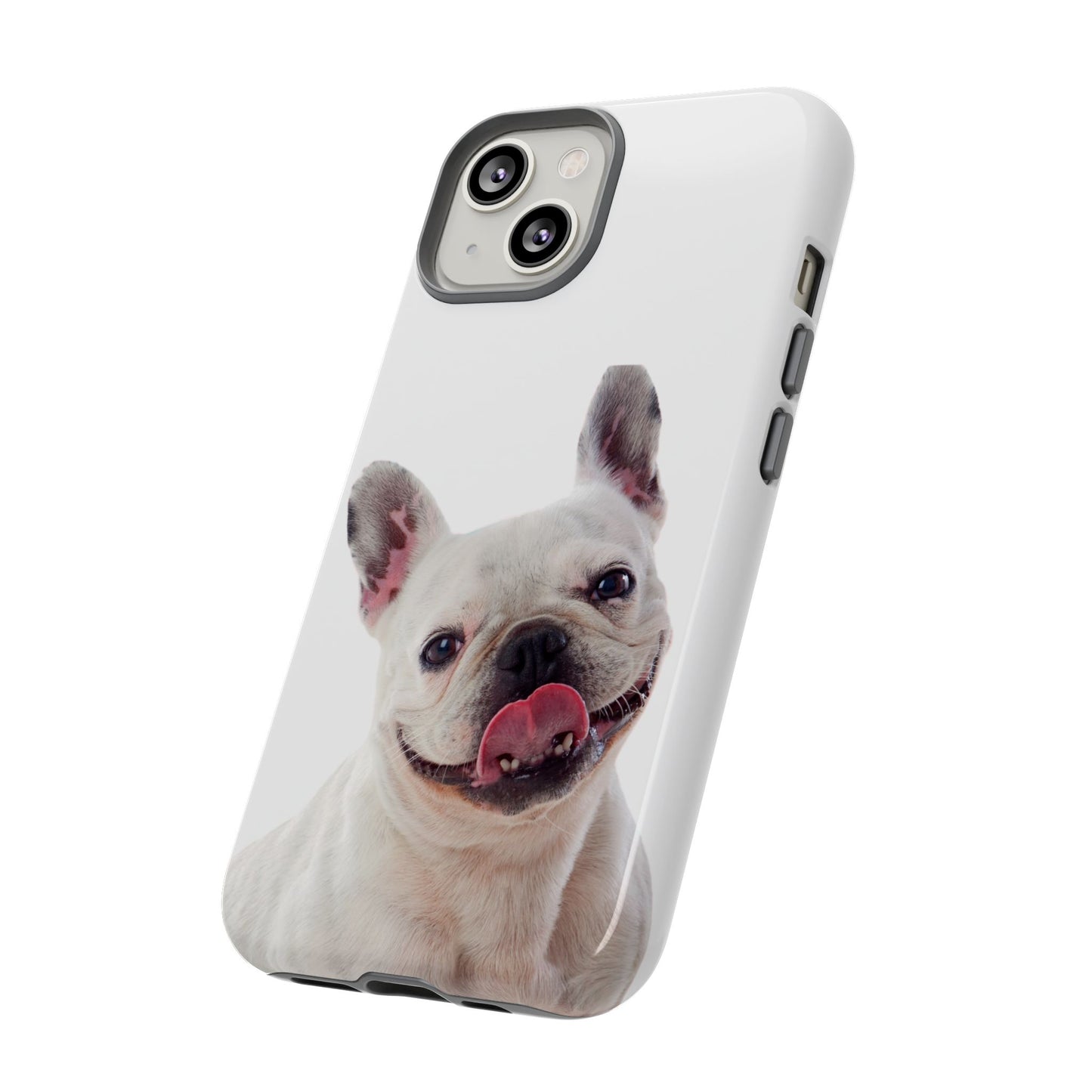 Adorable French Bulldog Protective Phone Case – Dual Layer, Wireless Charging Support | iPhone, Samsung, Google