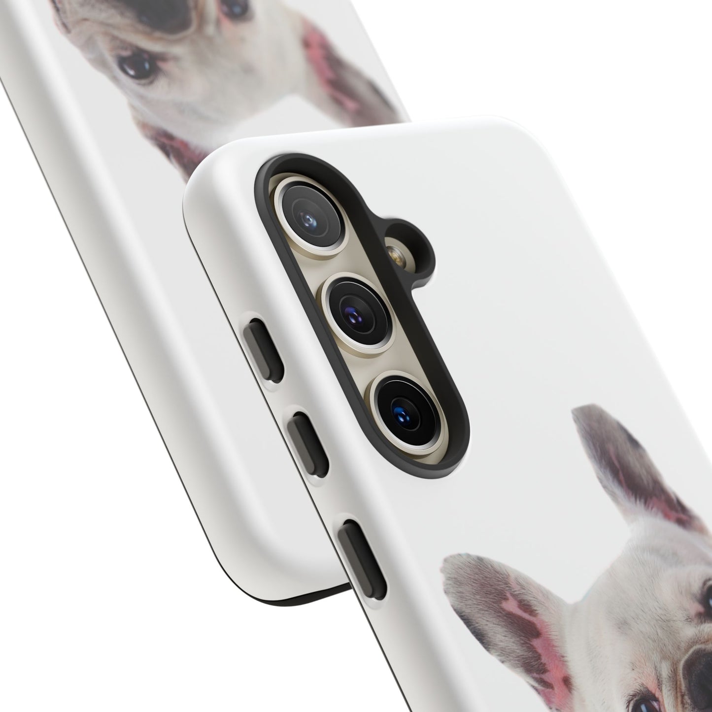 Adorable French Bulldog Protective Phone Case – Dual Layer, Wireless Charging Support | iPhone, Samsung, Google