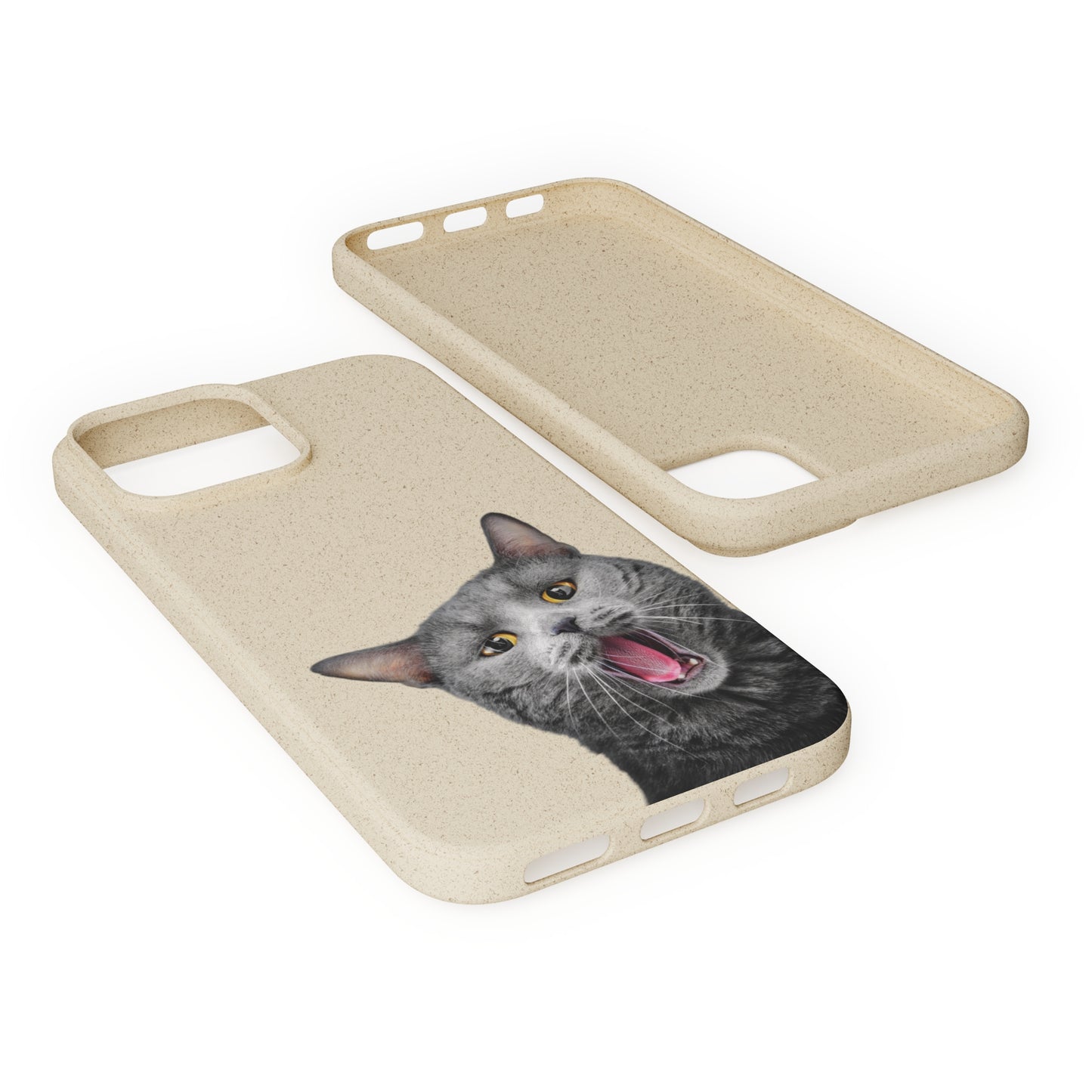 Biodegradable Cat Lover Phone Case – Eco-Friendly, Wireless Charging, Plant-Based Materials | Multiple Sizes Available