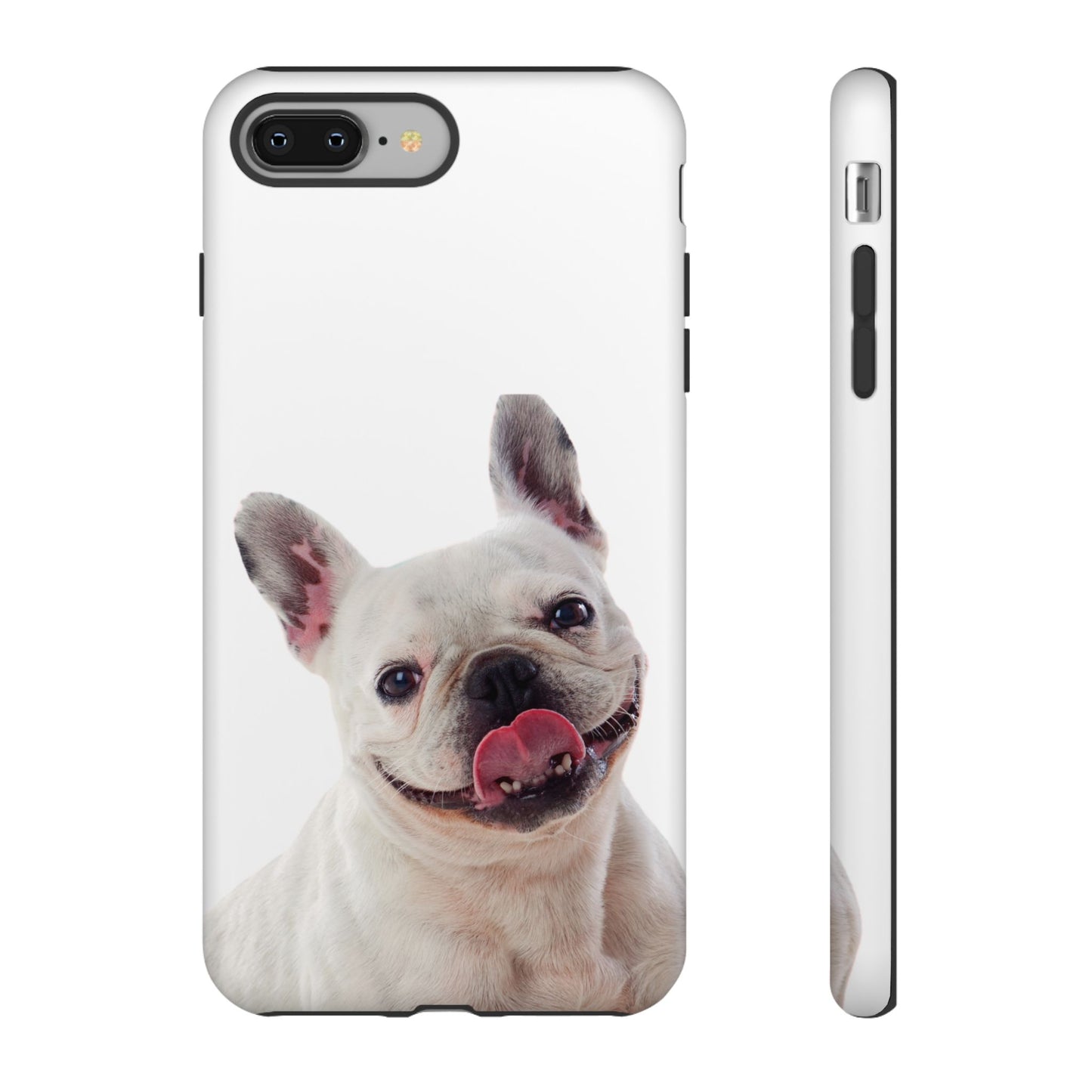 Adorable French Bulldog Protective Phone Case – Dual Layer, Wireless Charging Support | iPhone, Samsung, Google