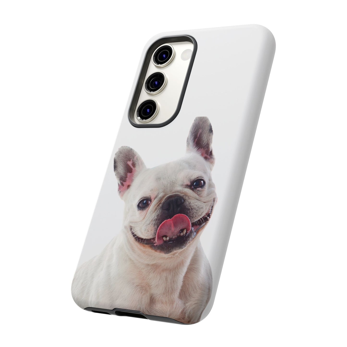 Adorable French Bulldog Protective Phone Case – Dual Layer, Wireless Charging Support | iPhone, Samsung, Google