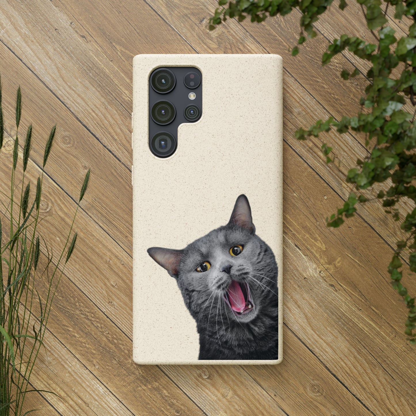 Biodegradable Cat Lover Phone Case – Eco-Friendly, Wireless Charging, Plant-Based Materials | Multiple Sizes Available