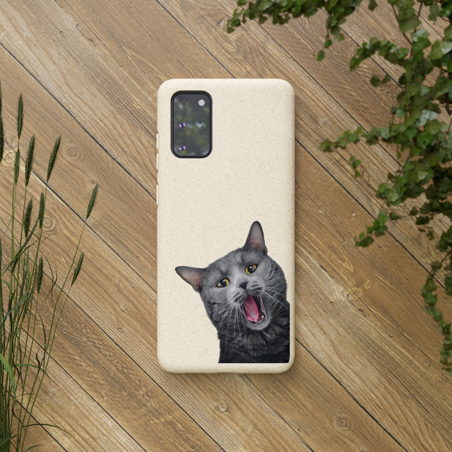 Biodegradable Cat Lover Phone Case – Eco-Friendly, Wireless Charging, Plant-Based Materials | Multiple Sizes Available