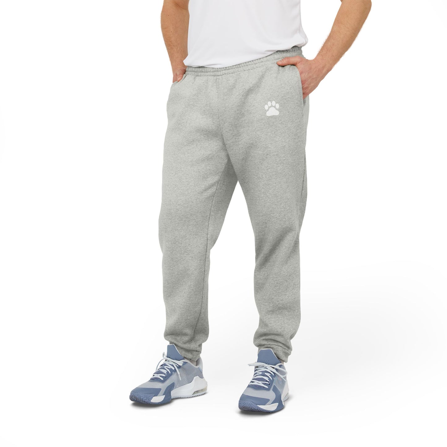 Adidas® Unisex Fleece Joggers with Paw Print Design – Sustainable, Cozy Fit | Pet Lover Apparel