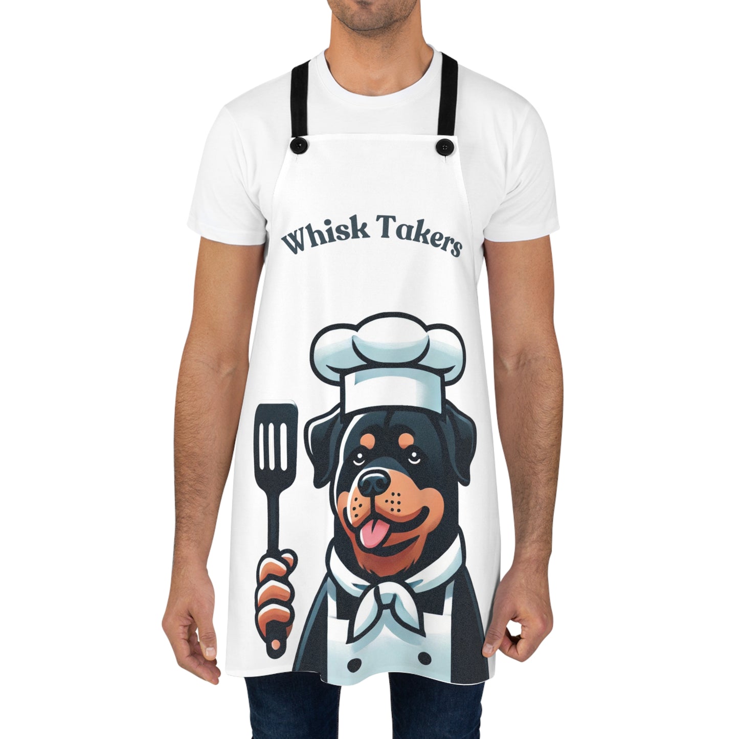 Rottweiler Chef 'Whisk Takers' Poly Twill Apron – Stylish, Fun & Durable Cooking Accessory