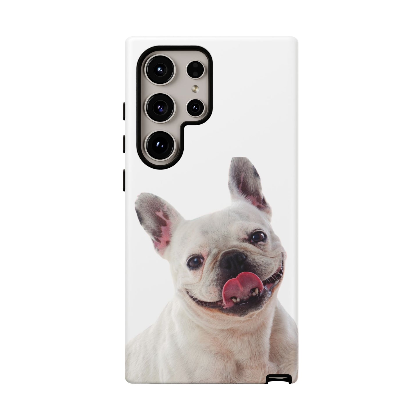 Adorable French Bulldog Protective Phone Case – Dual Layer, Wireless Charging Support | iPhone, Samsung, Google