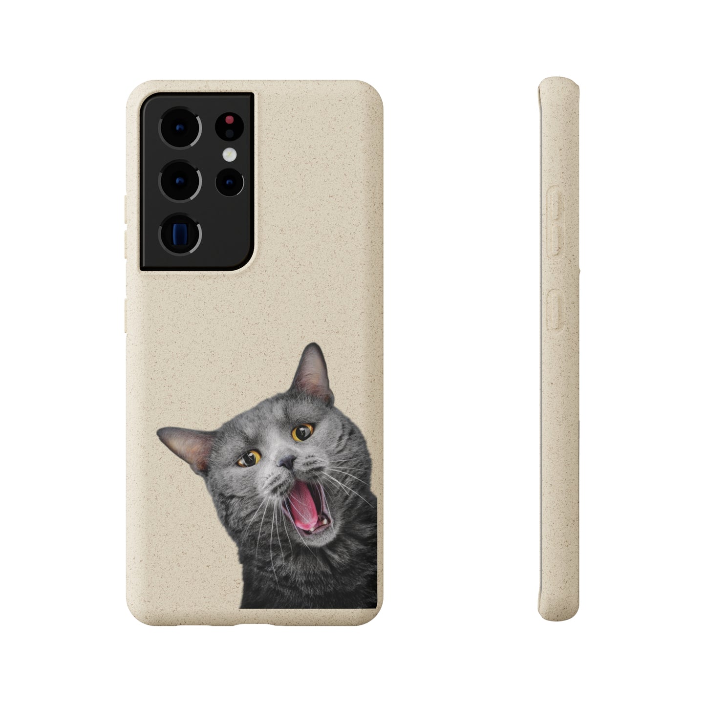 Biodegradable Cat Lover Phone Case – Eco-Friendly, Wireless Charging, Plant-Based Materials | Multiple Sizes Available