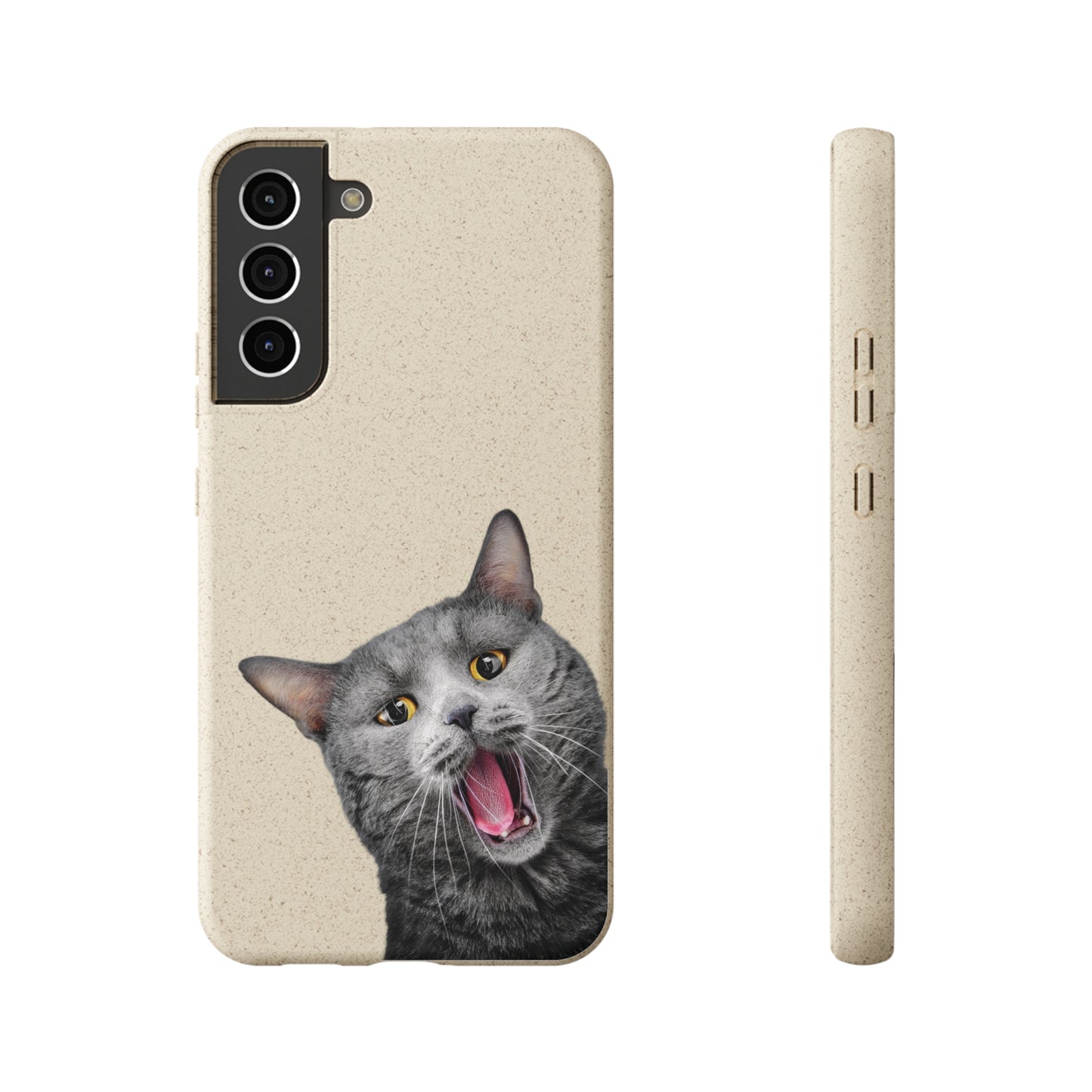 Biodegradable Cat Lover Phone Case – Eco-Friendly, Wireless Charging, Plant-Based Materials | Multiple Sizes Available