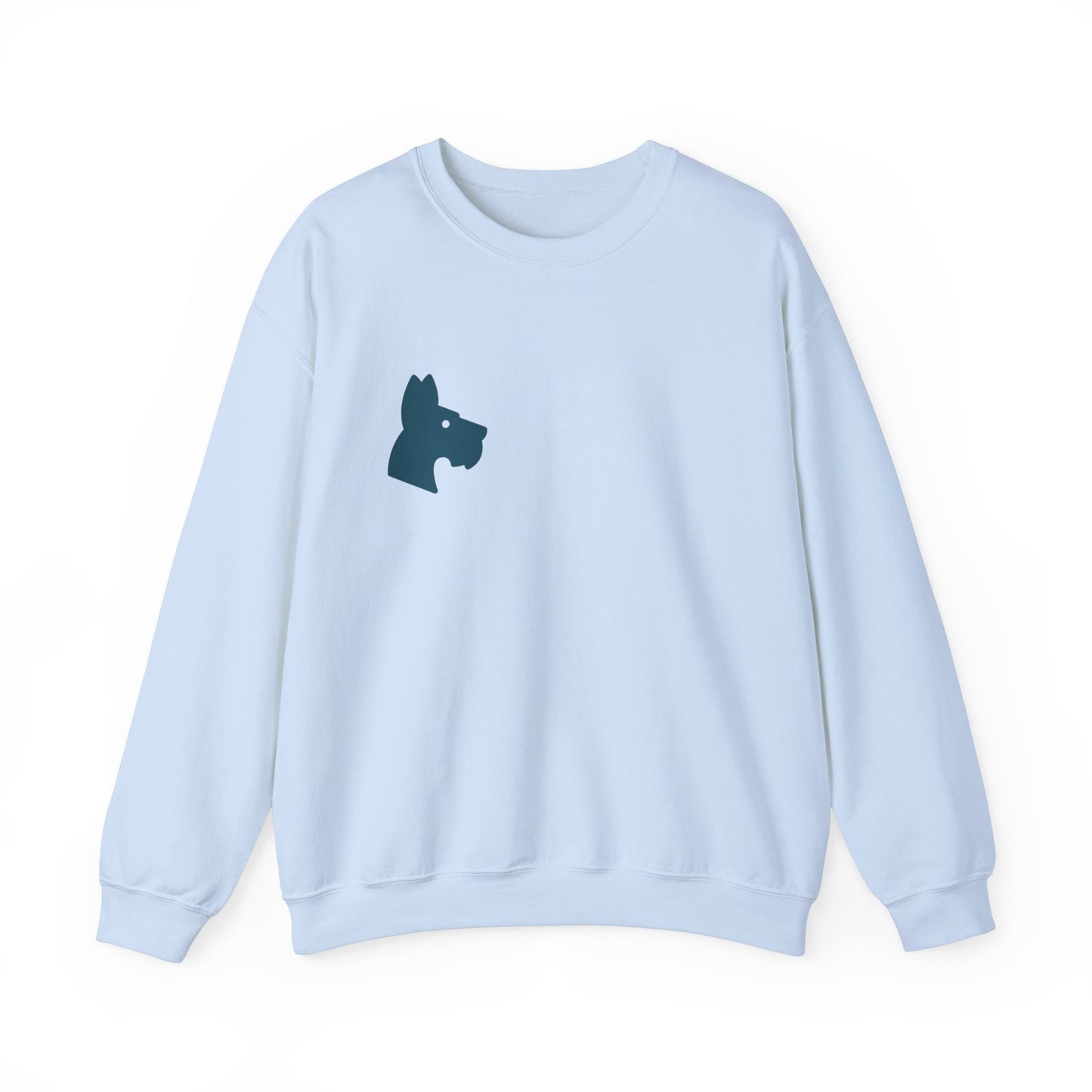 Minimalist Dog Silhouette Crewneck Sweatshirt - Cozy Blend, Ethically Made | Unisex Pet Lover Fashion