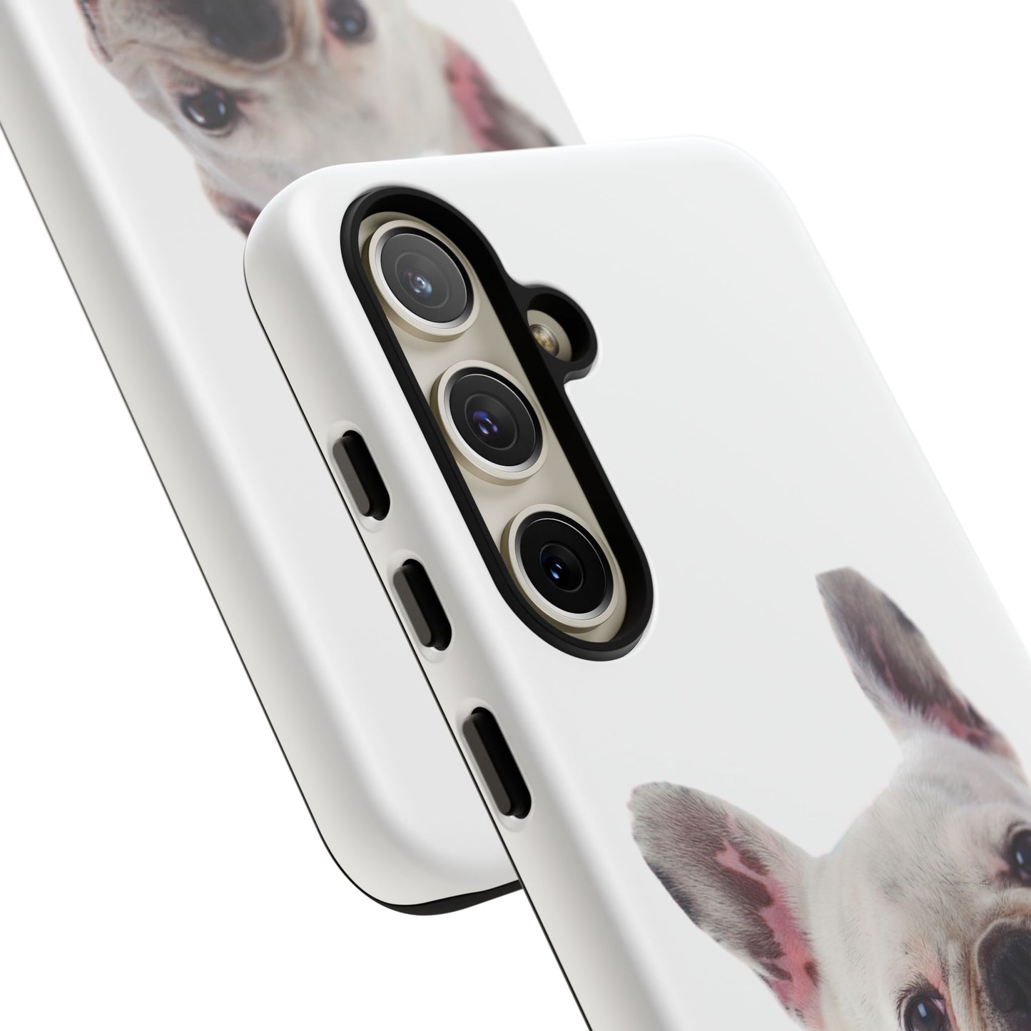 Adorable French Bulldog Protective Phone Case – Dual Layer, Wireless Charging Support | iPhone, Samsung, Google