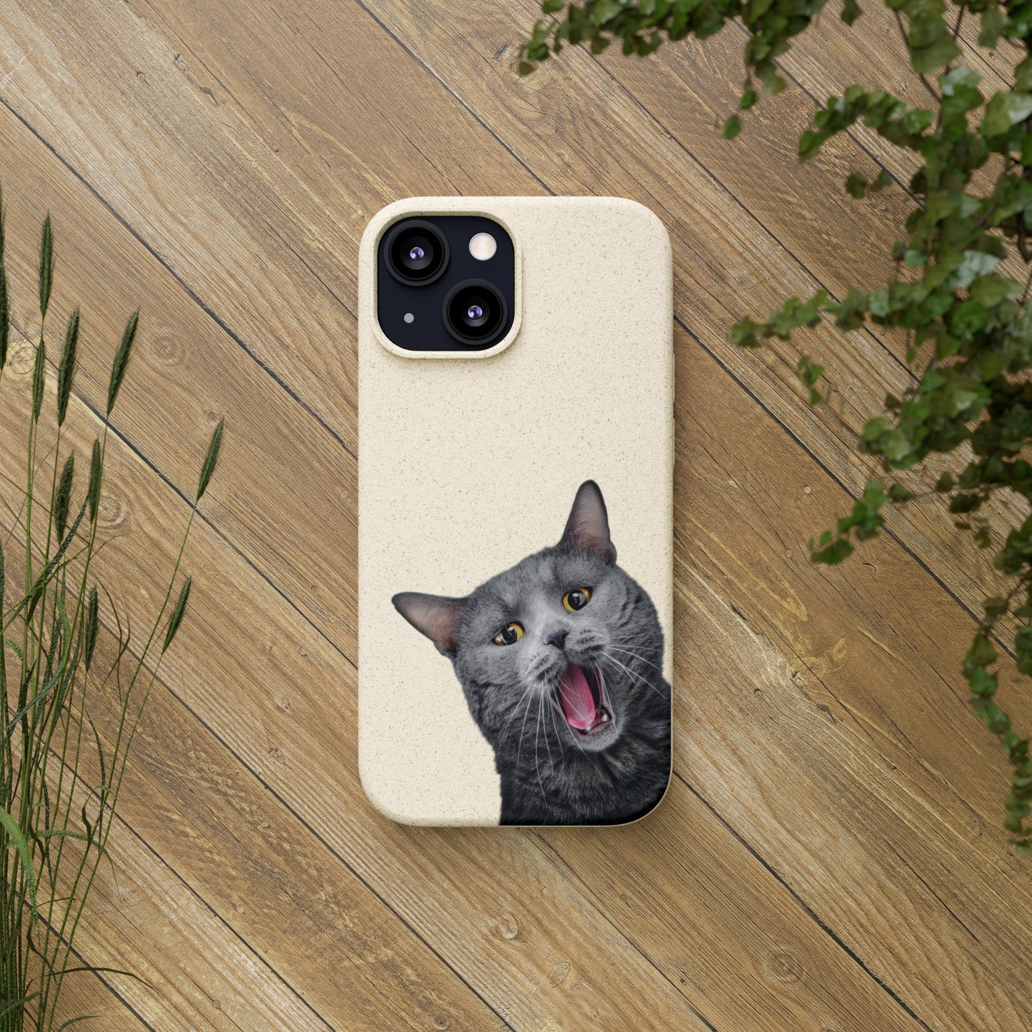 Biodegradable Cat Lover Phone Case – Eco-Friendly, Wireless Charging, Plant-Based Materials | Multiple Sizes Available