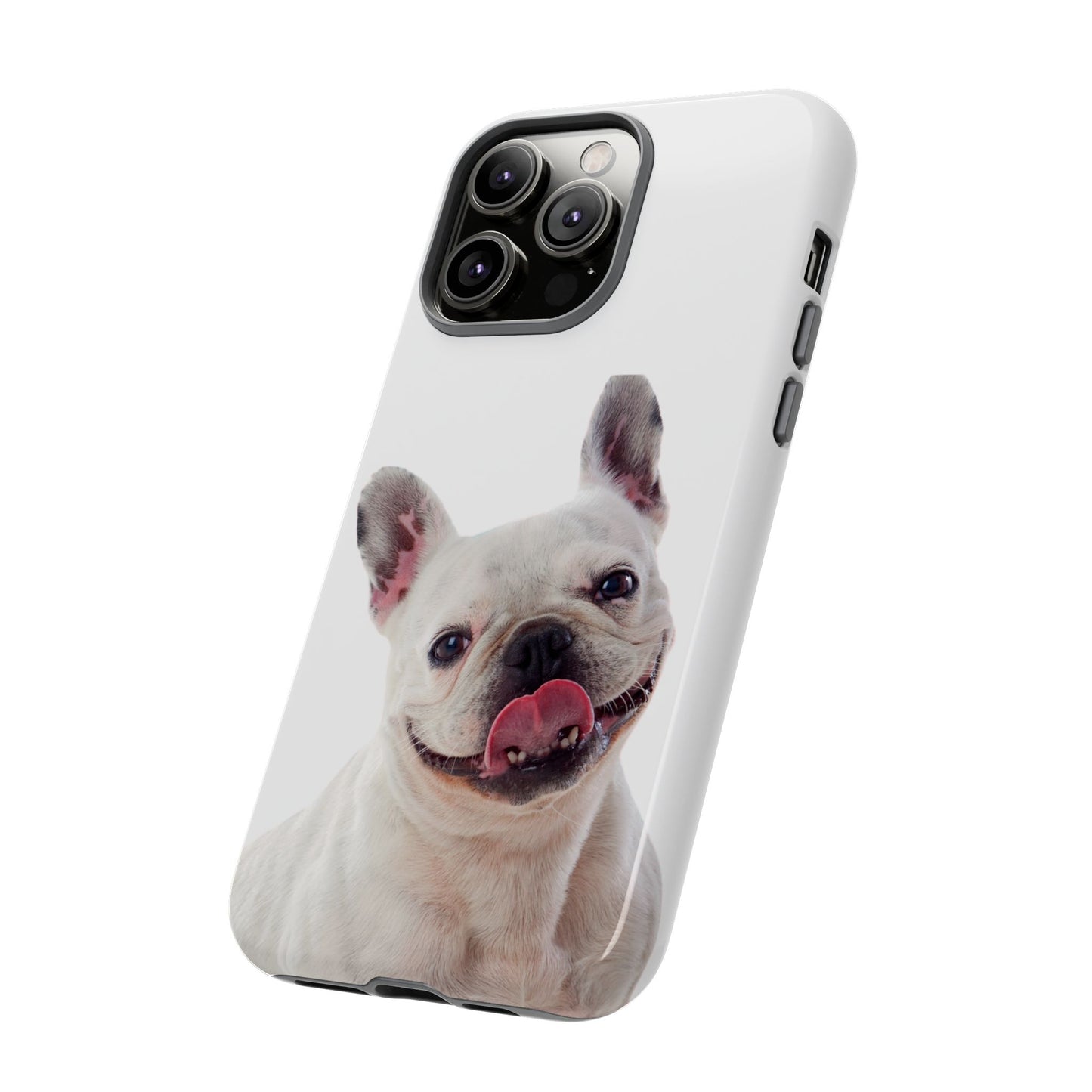 Adorable French Bulldog Protective Phone Case – Dual Layer, Wireless Charging Support | iPhone, Samsung, Google